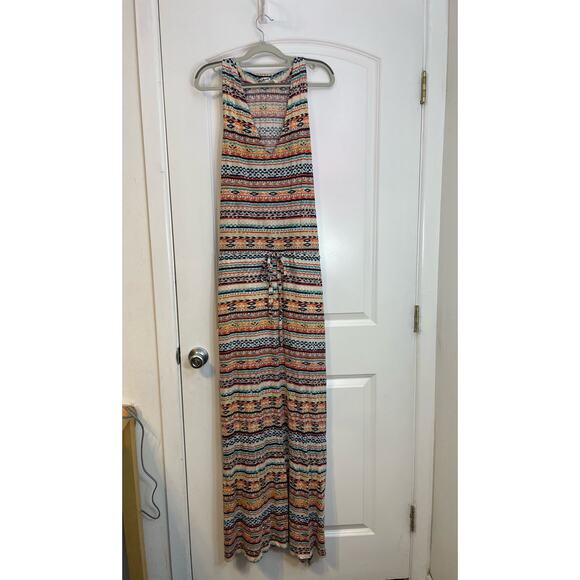 Michael Stars Maxi Dress Medium Modal Blend Southwestern Side Slit Boho - Picture 1 of 7